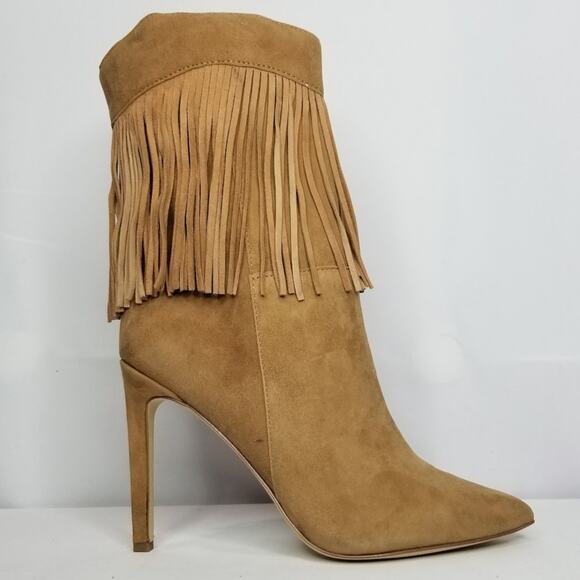 Nine West Women's Pointy Toe Fringed Heeled Fashion Bootie Size 7 NWT - Picture 4 of 7